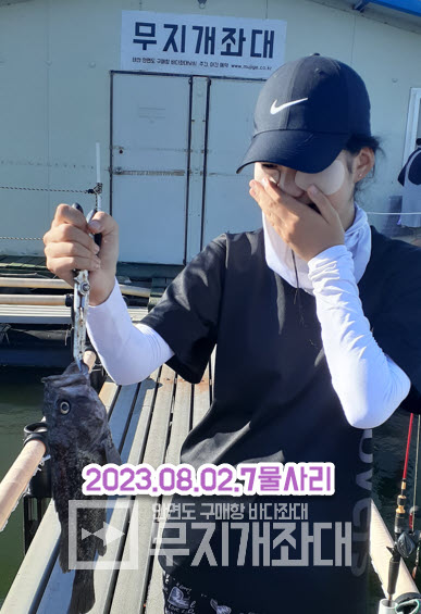 8월2일 7물 사리 안면도야간좌대 우럭낚시 조황