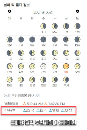 5월 24일 사리물때 안면도좌대 낚시조황 안내 - 우럭, 갑오징어,장어