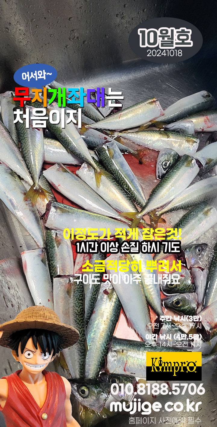 10-18 태안좌대조황 - 붕장어, 삼치, 고등어